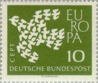 Germany 1961 19 Doves, Arranged as a Flying Dove-Stamps-Germany-Mint-StampPhenom