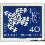 Germany 1961 19 Doves, Arranged as a Flying Dove-Stamps-Germany-Mint-StampPhenom