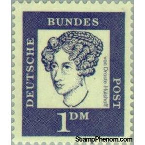 Germany 1961 Baroness Annette von Droste-Hülshoff (1797-1848), poet-Stamps-Germany-Mint-StampPhenom