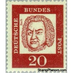 Germany 1961 Johann Sebastian Bach (1685-1750), composer-Stamps-Germany-Mint-StampPhenom