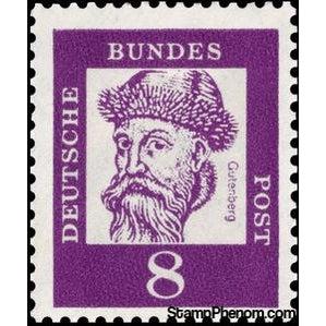 Germany 1961 Johannes Gutenberg (about 1397-1468), inventor of typography-Stamps-Germany-Mint-StampPhenom