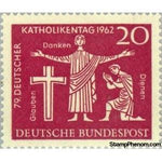 Germany 1962 Cross and two faithful-Stamps-Germany-Mint-StampPhenom