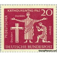 Germany 1962 Cross and two faithful-Stamps-Germany-Mint-StampPhenom