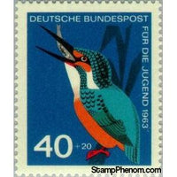 Germany 1963 Common Kingfisher (Alcedo atthis)-Stamps-Germany-Mint-StampPhenom