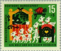 Germany 1963 Fairy tales Grimm-Stamps-Germany-Mint-StampPhenom