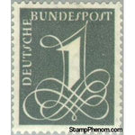 Germany 1963 Number 1 in an ornament font-Stamps-Germany-Mint-StampPhenom