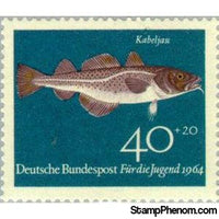 Germany 1964 Atlantic Cod (Gadus morhua)-Stamps-Germany-Mint-StampPhenom