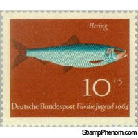 Germany 1964 Atlantic Herring (Clupea harengus)-Stamps-Germany-Mint-StampPhenom