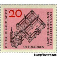 Germany 1964 Benedictine Abbey, Ottobeuren-Stamps-Germany-Mint-StampPhenom