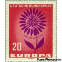 Germany 1964 C.E.P.T.- Flower-Stamps-Germany-Mint-StampPhenom