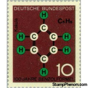 Germany 1964 Diagram of Benzene Formula-Stamps-Germany-Mint-StampPhenom