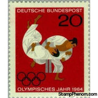 Germany 1964 Judo, olympic rings-Stamps-Germany-Mint-StampPhenom