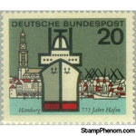 Germany 1964 Liner "Lichtenfels" and St. Michael's Church, Hamburg-Stamps-Germany-Mint-StampPhenom