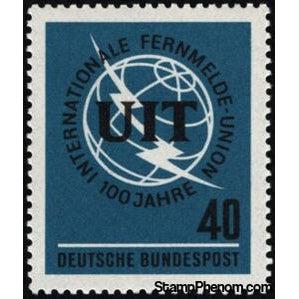 Germany 1965 Centenary of the International Telecommunication Union (UIT)-Stamps-Germany-Mint-StampPhenom