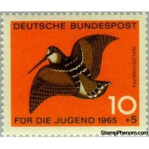 Germany 1965 Eurasian Woodcock (Scolopax rusticola)-Stamps-Germany-Mint-StampPhenom