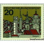 Germany 1965 Town View, Stuttgart-Stamps-Germany-Mint-StampPhenom