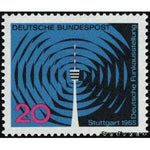 Germany 1965 Waves and Stuttgart Television Tower-Stamps-Germany-Mint-StampPhenom