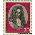 Germany 1966 250th Death Anniversary of Gottfried Wilhelm Leibniz-Stamps-Germany-StampPhenom