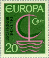 Germany 1966 C.E.P.T.- Ship-Stamps-Germany-StampPhenom