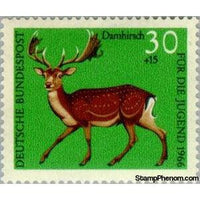 Germany 1966 Fallow Deer (Dama dama)-Stamps-Germany-StampPhenom