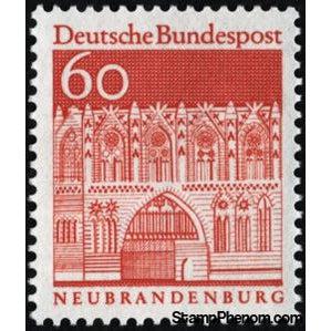 Germany 1967 Treptow Gate, Neubrandenburg-Stamps-Germany-StampPhenom