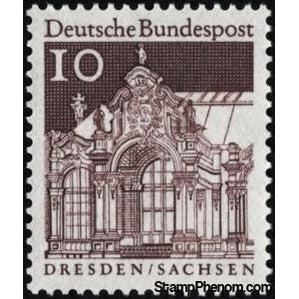 Germany 1967 Wallpavillon of the Zwinger, Dresden/Sachsen-Stamps-Germany-StampPhenom