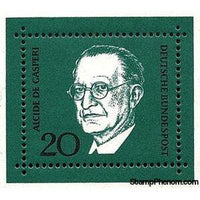 Germany 1968 Alcide De Gasperi (1881-1954), italian statesman-Stamps-Germany-StampPhenom