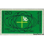 Germany 1968 Cross and dove in center of universe-Stamps-Germany-StampPhenom