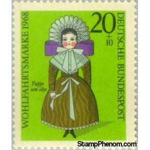 Germany 1968 Doll of 1850-Stamps-Germany-StampPhenom