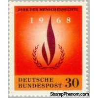 Germany 1968 Human rights flame-Stamps-Germany-StampPhenom