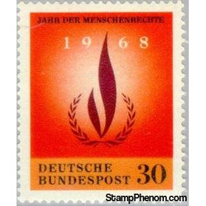 Germany 1968 Human rights flame-Stamps-Germany-StampPhenom