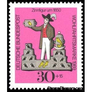 Germany 1969 Bird seller-Stamps-Germany-StampPhenom