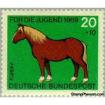 Germany 1969 Draught Horse-Stamps-Germany-StampPhenom