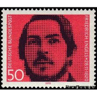 Germany 1970 150th Birth Anniversay of Friedrich Engels-Stamps-Germany-Mint-StampPhenom