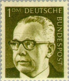 Germany 1970 Dr. H.C. Gustav Heinemann (1899-1976), 3rd Federal President-Stamps-Germany-Mint-StampPhenom