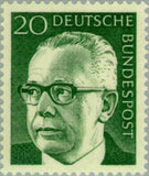 Germany 1970 Dr. H.C. Gustav Heinemann (1899-1976), 3rd Federal President-Stamps-Germany-Mint-StampPhenom