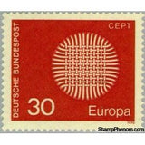 Germany 1970 Europa (C.E.P.T.) 1970 - Flaming Sun-Stamps-Germany-Mint-StampPhenom