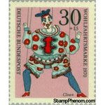 Germany 1970 Marionettes - Clown-Stamps-Germany-Mint-StampPhenom