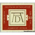 Germany 1971 AD; Signum by Albrecht Dürer (1471-1528), painter-Stamps-Germany-Mint-StampPhenom