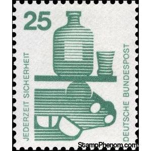 Germany 1971 Alcohol and Front of Car (Don't Drink and Drive)-Stamps-Germany-Mint-StampPhenom