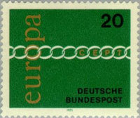 Germany 1971 Brotherhood and cooperation symbolized by chain-Stamps-Germany-Mint-StampPhenom