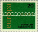 Germany 1971 Brotherhood and cooperation symbolized by chain-Stamps-Germany-Mint-StampPhenom