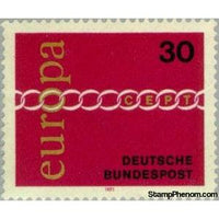 Germany 1971 Brotherhood and cooperation symbolized by chain-Stamps-Germany-Mint-StampPhenom