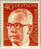 Germany 1971 Dr. H.C. Gustav Heinemann (1899-1976), 3rd Federal President-Stamps-Germany-Mint-StampPhenom