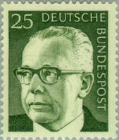 Germany 1971 Dr. H.C. Gustav Heinemann (1899-1976), 3rd Federal President-Stamps-Germany-Mint-StampPhenom