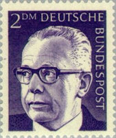 Germany 1971 Dr. H.C. Gustav Heinemann (1899-1976), 3rd Federal President-Stamps-Germany-Mint-StampPhenom