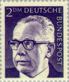 Germany 1971 Dr. H.C. Gustav Heinemann (1899-1976), 3rd Federal President-Stamps-Germany-Mint-StampPhenom