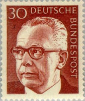 Germany 1971 Dr. H.C. Gustav Heinemann (1899-1976), 3rd Federal President-Stamps-Germany-Mint-StampPhenom