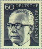 Germany 1971 Dr. H.C. Gustav Heinemann (1899-1976), 3rd Federal President-Stamps-Germany-Mint-StampPhenom