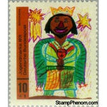 Germany 1971 King of Blackamoors; drawing by a 9 years old girl-Stamps-Germany-Mint-StampPhenom